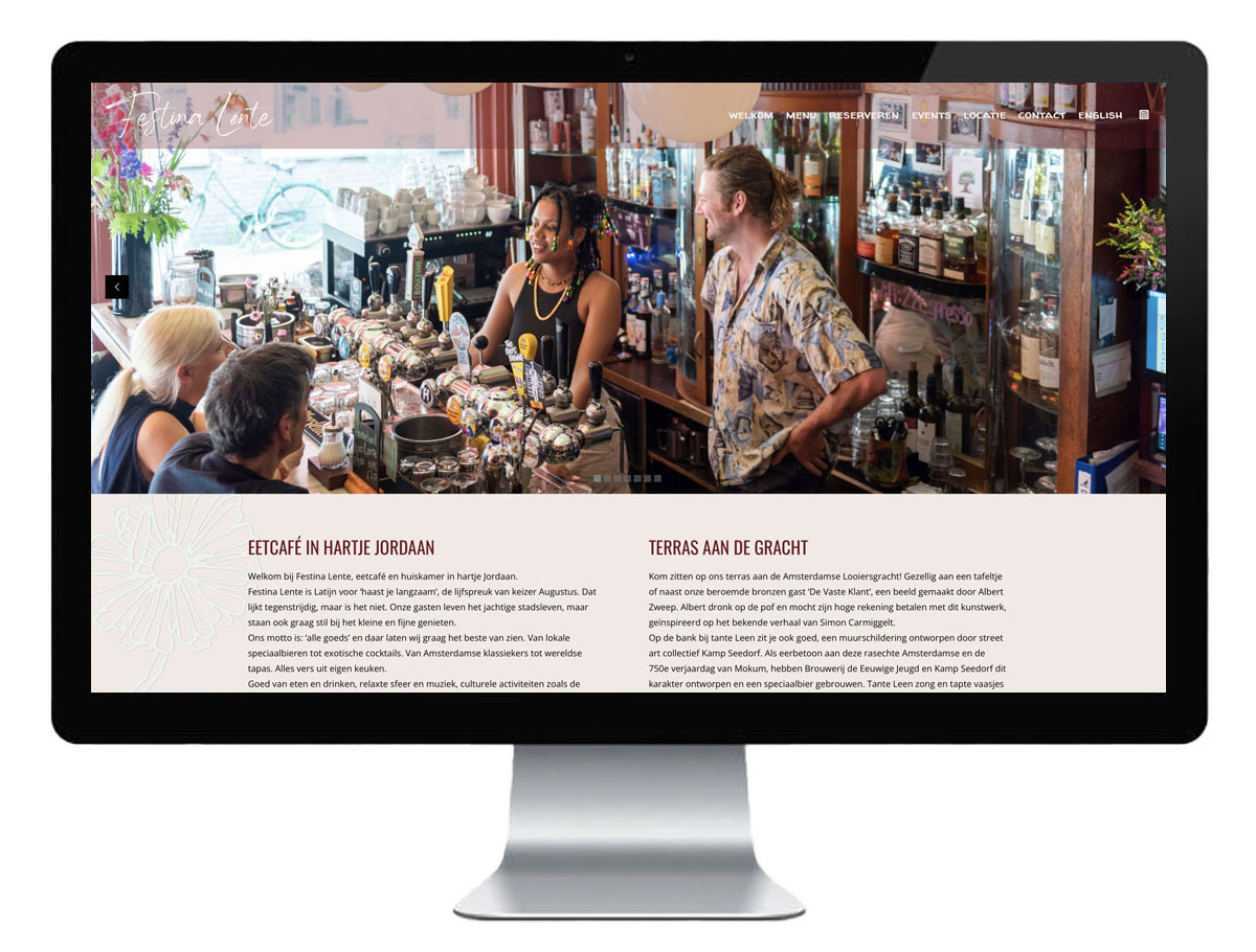 Café Festina Lente website